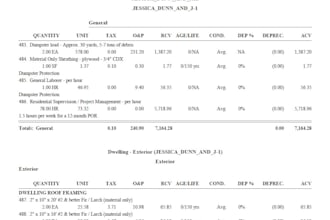 do xactimate estimate of roof or interior