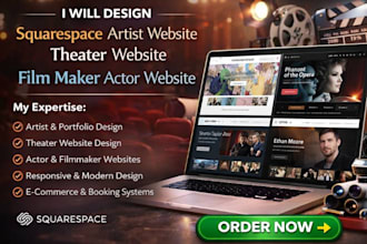 design squarespace artist website theater website film maker actor website