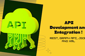 develop and integrate rest, graph API, json, and XML apis