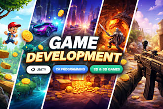 be your 3d game developer, create a game or prototypes