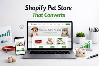 build or revamp a shopify pet store, pet dropshipping website, pet brand store
