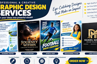 design academic school, film poster, sport post, logo design, educational flyers