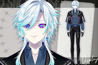 draw and rig live2d model, anime vtuber model, 2d vtuber model, vtuber rigging