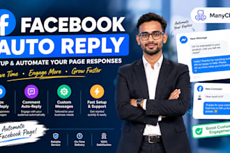 set up auto reply for facebook page inbox and posts
