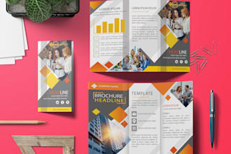 design trifold brochure, flyer or banner