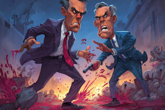 create a political or satirical cartoon