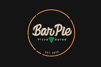design retro vintage custom pizza and pasta restaurant logo