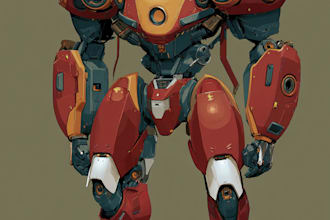 create cartoon mecha robot design