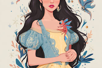 draw cartoon disney portrait