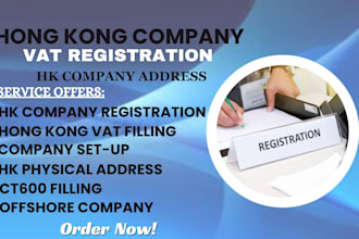 open hong kong company for non residence, vat,audit and tax, hk address ct600