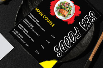 design digital restaurant menu, food menu