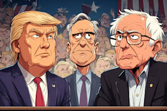 draw a political or satirical cartoon
