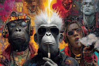 make awesome colorfull and crazy illustrations