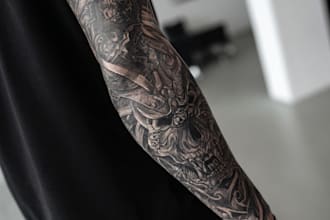 create a tattoo design of tattoo sleeve