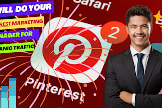 do pinterest marketing, SEO, pin desing and board setup for organic traffic