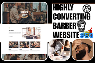build best wordpress barber website beauty hair stylist website beard oil websit