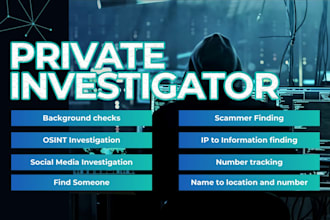 be your online private investigator, background check