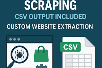 scrape ecommerce or web data and provide CSV output