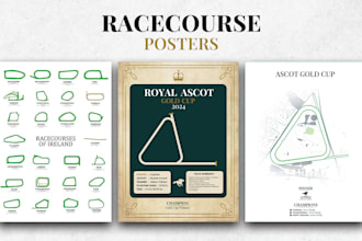 create custom horse racing track and  racecourse tracks