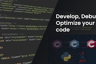develop, debug, and optimize your projects in python, java, c, c sharp, and cpp