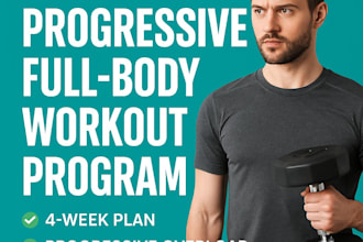 design a 4 week progressive full body workout program