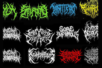 death metal metalcore deathcore logo  for bands clothing