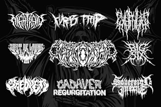 death metal metalcore deathcore logo  for bands clothing