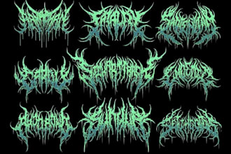 death metal metalcore deathcore logo  for bands clothing