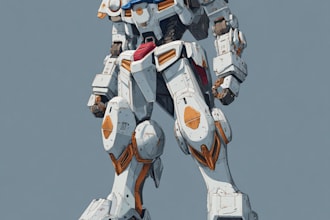 make mecha robot gundam illustrations