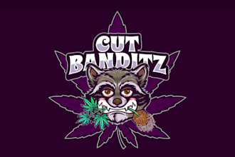 design mascot cannabis logo for your company