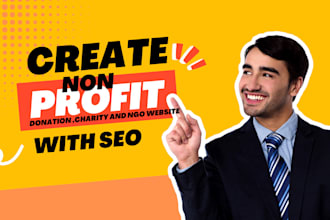 nonprofit website organization, charity donation, website and ngo