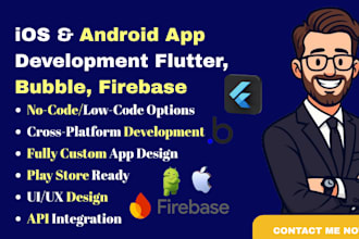 develop ios android mobile app adallo glide flutter or bubble api integration