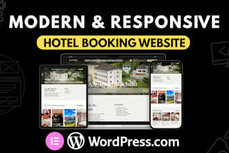 design responsive hotel, resort or vacation rental booking website