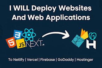 deploy react js or next js website to vercel, netlify, github pages, or railway