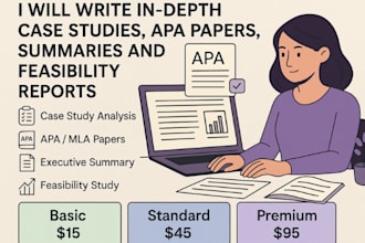 do in depth case studies, apa paper, summary, and feasibility reports