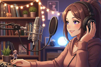 create female anime voiceover sfw nsfw erotic voice actress asmr for narration