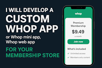 create a whop app, whop mini app, custom app for your business