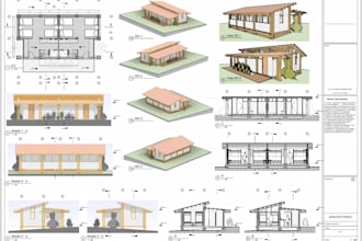 arquitecto profesional dibujando los planos