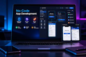 build no code mobile app using glide or adalo