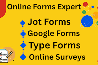 create jotform, google form, cognito form, typeform, online form, surveys