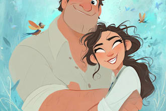 draw cartoon disney portrait