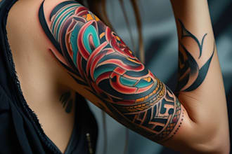 create a profesional tribal tattoo design