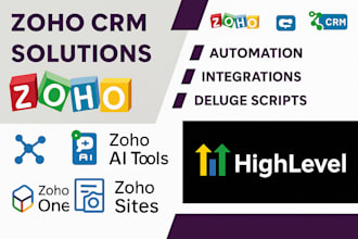 build zoho crm automation and chatbot using deluge cliq and sales iq
