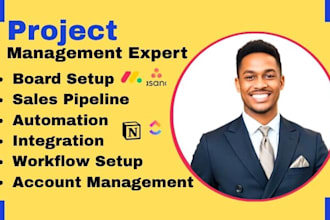 do project management on monday CRM, asana, notion, clickup trello monday expert