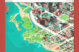 do modern vector maps, rv maps, events, or city maps in illustrator