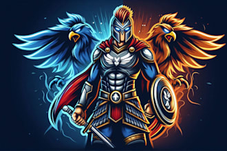 d unique guardians squad logo with t shirt for your brand