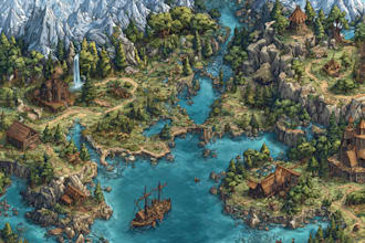 do fantasy map drawing or game map