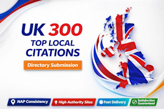 list your business manually top 300 UK local citations and directories listings