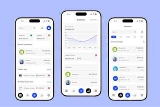 do wallet app UI UX design and finance dashboard design