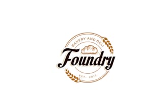 design beautiful logo with bakery in small community